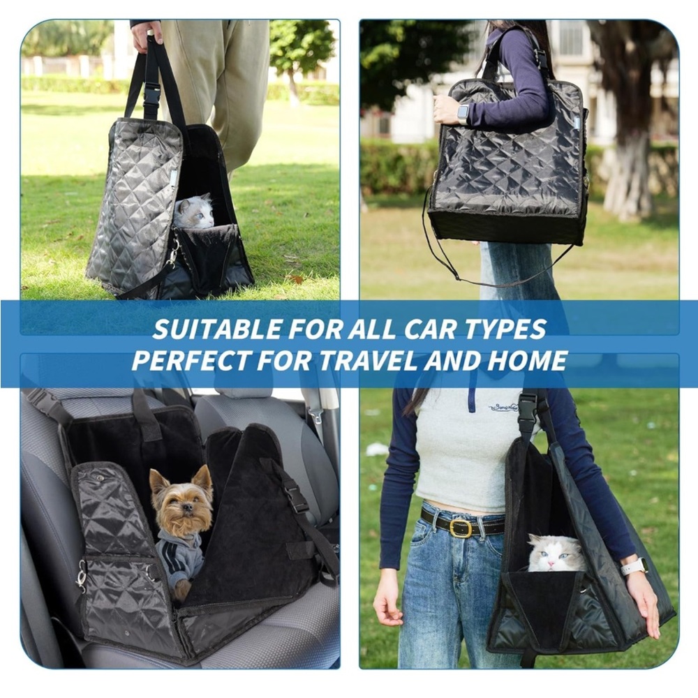 Aupures Dog car seat, Dog Travel Bag - Portable Dog Booster Car Seat Small Dog. - Picture 4 of 12